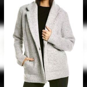 Vince Wool Alpaca Blazer Grey Button V844279139